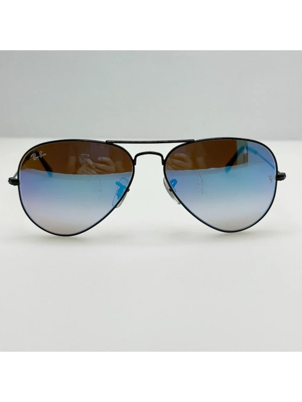 Ray Ban Sunglasses RB 3025 002/4O Aviator Large Metal Black Italy 58-14-135